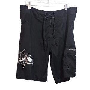 Tormenter Ocean Black and White Waterman 5 Pocket Board Shorts Size 36